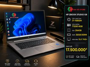 HP ZBOOK STUDIO G8 – MÁY TRẠM ĐẲNG CẤP CHO CODER, DESIGNER & KỸ THUẬT
